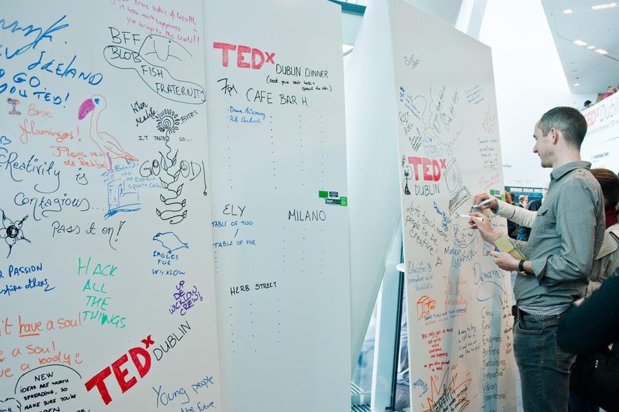 TEDx Dublin Irska pisanje na piši briši steno